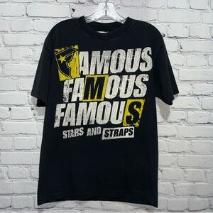 Vintage Y2K Famous Stars And Straps Graphics Tee T-Shirt Size Medium Unisex